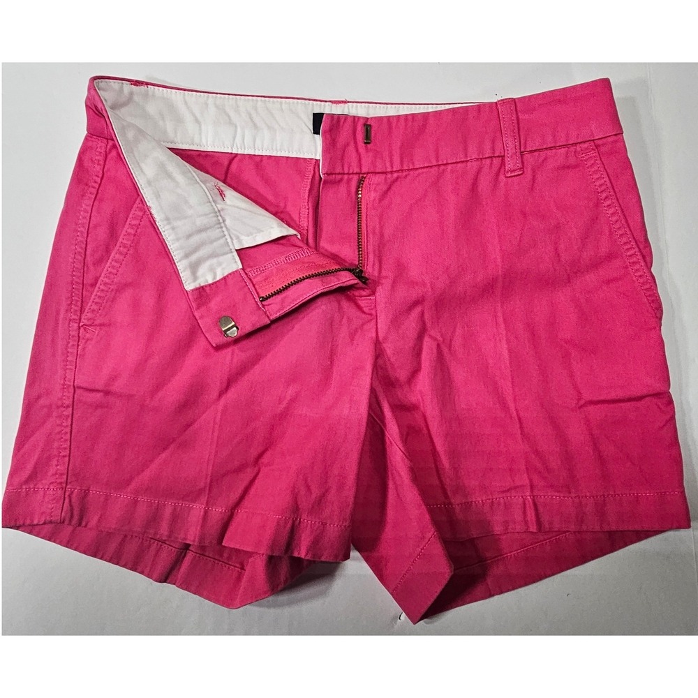 J. Crew Re-Imagined Hot Pink Chino Shorts Women's Size 2 Cotton H1453